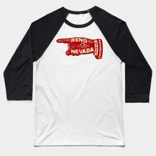 Reno Nevada Travel Good Luck Sagebrush State Lake Tahoe Baseball T-Shirt